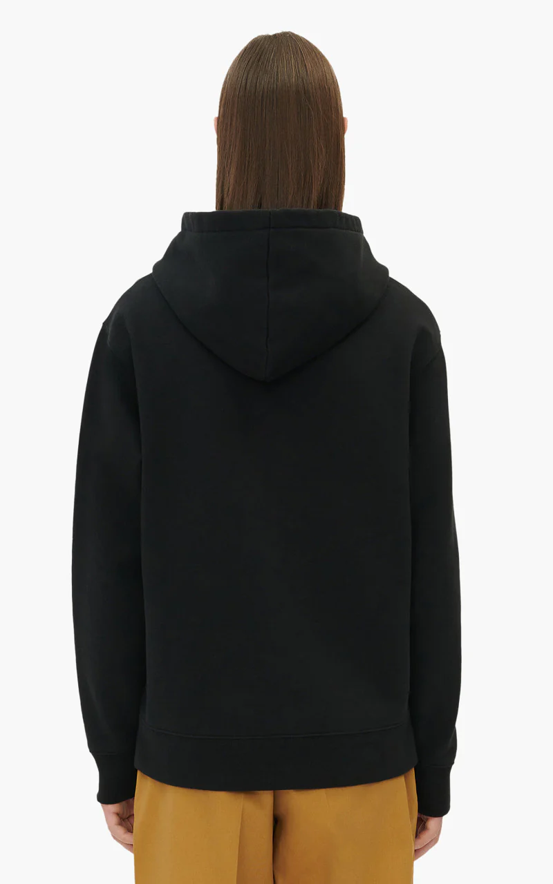 Maison Kitsuné Embroidery Cordless Hoodie Black - Image 5