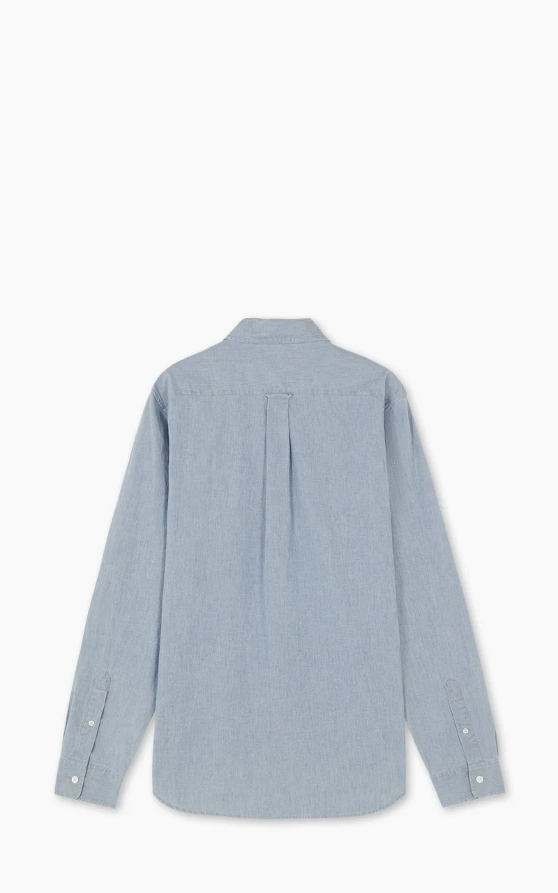 Maison Kitsuné Fox Head Classic Shirt Indigo - Image 3