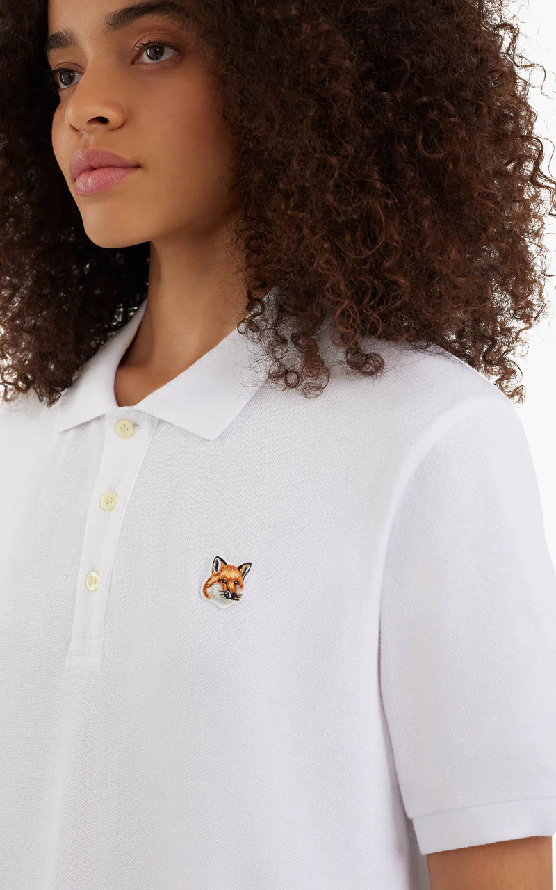 Maison Kitsuné Fox Head Patch Classic Polo White - Image 5