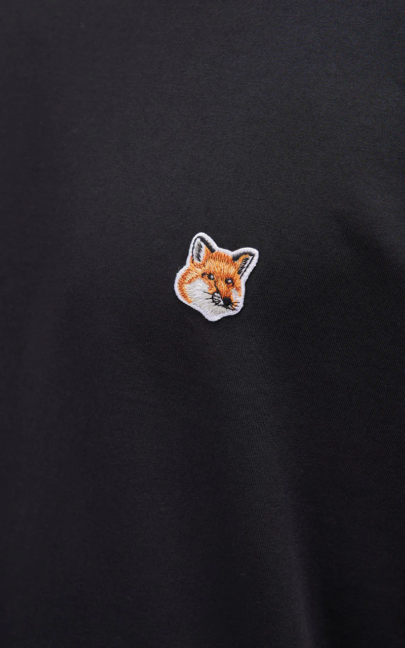 Maison Kitsuné Fox Head Patch Classic T-Shirt Black - Image 6