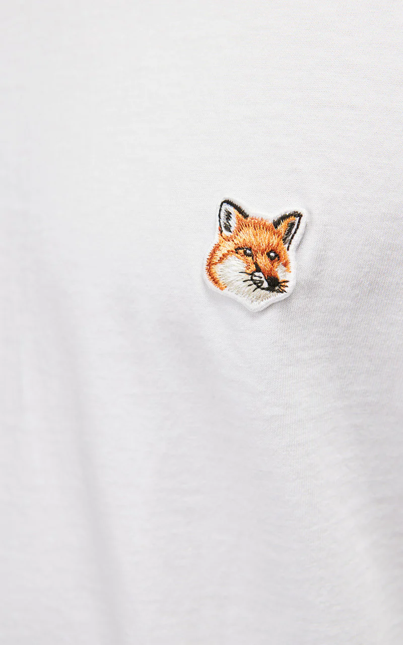 Maison Kitsuné Fox Head Patch Classic T-Shirt White - Image 8