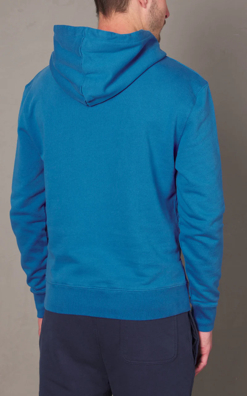 Maison Kitsuné Fox Head Patch Regular Hoodie Enamel Blue - Image 7