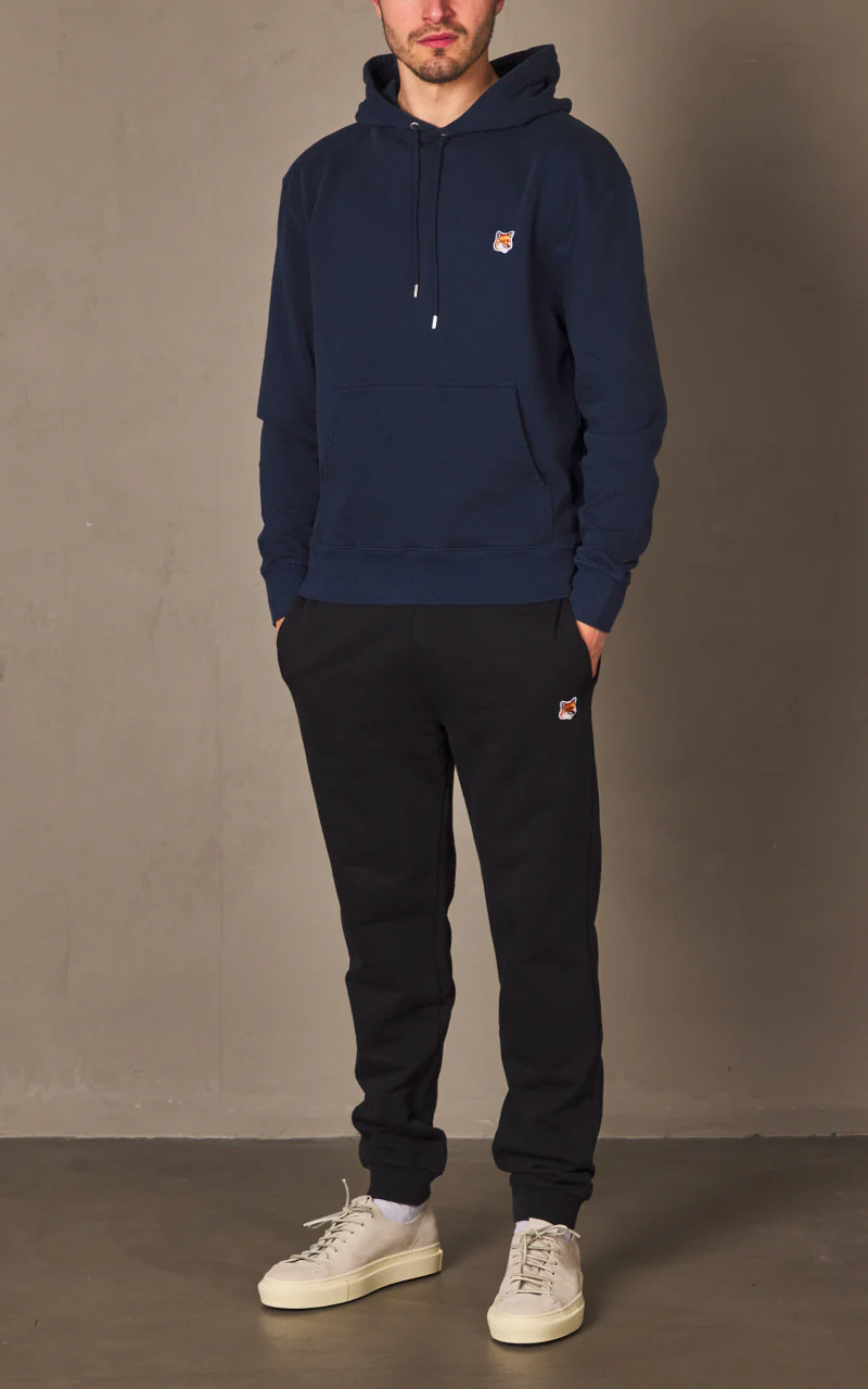 Maison Kitsuné Fox Head Patch Regular Hoodie Ink Blue - Image 2