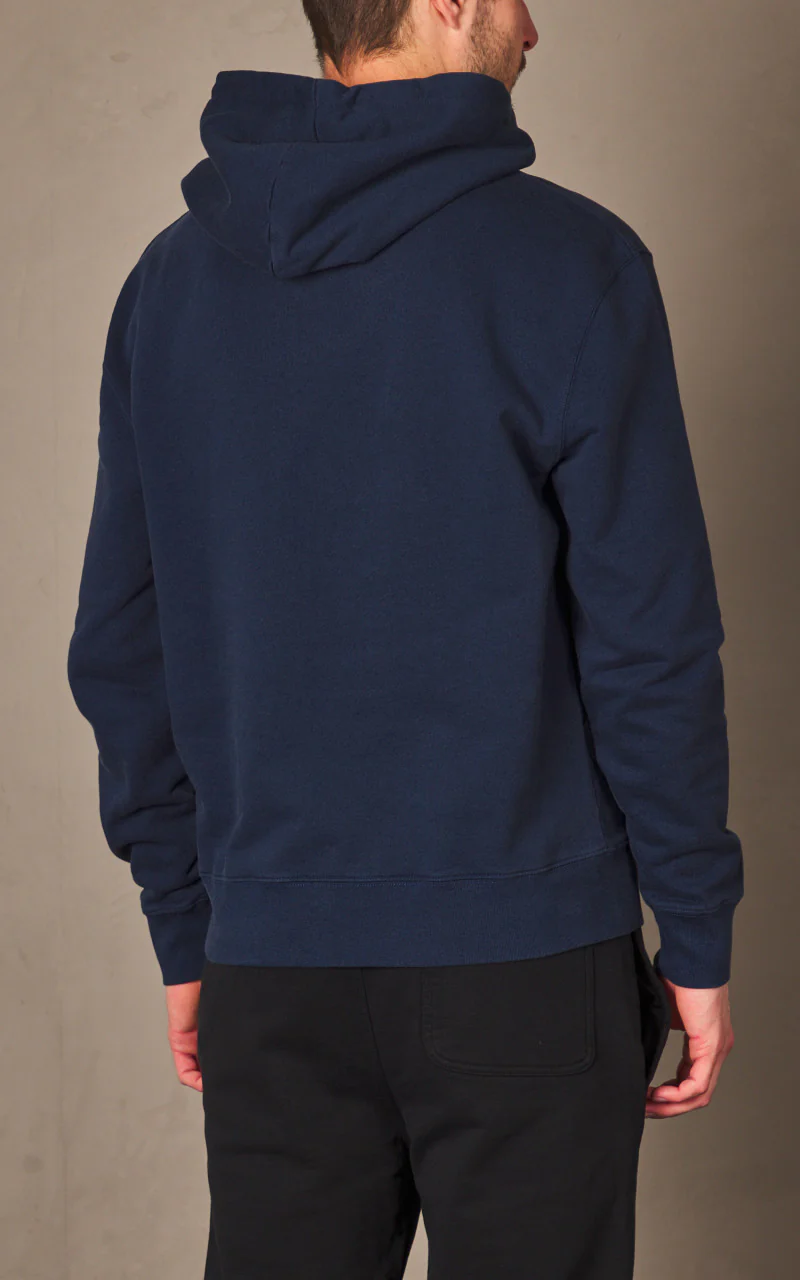 Maison Kitsuné Fox Head Patch Regular Hoodie Ink Blue - Image 6