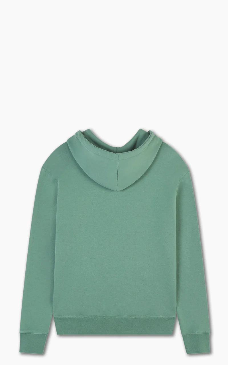 Maison Kitsuné Fox Head Patch Regular Hoodie Teal Grey - Image 3