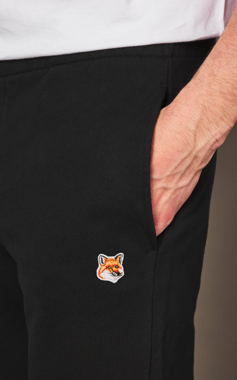 Maison Kitsuné Fox Head Patch Regular Jog Pants Black - Image 3