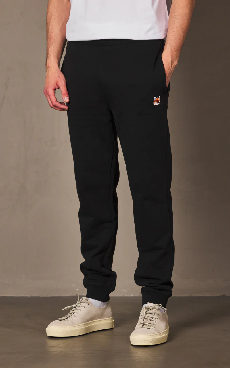 Maison Kitsuné Fox Head Patch Regular Jog Pants Black - Image 4