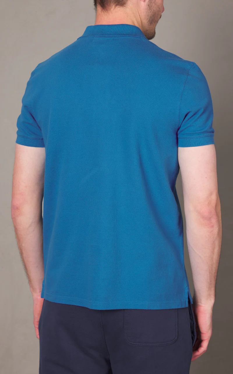 Maison Kitsuné Fox Head Patch Regular Polo Enamel Blue - Image 6