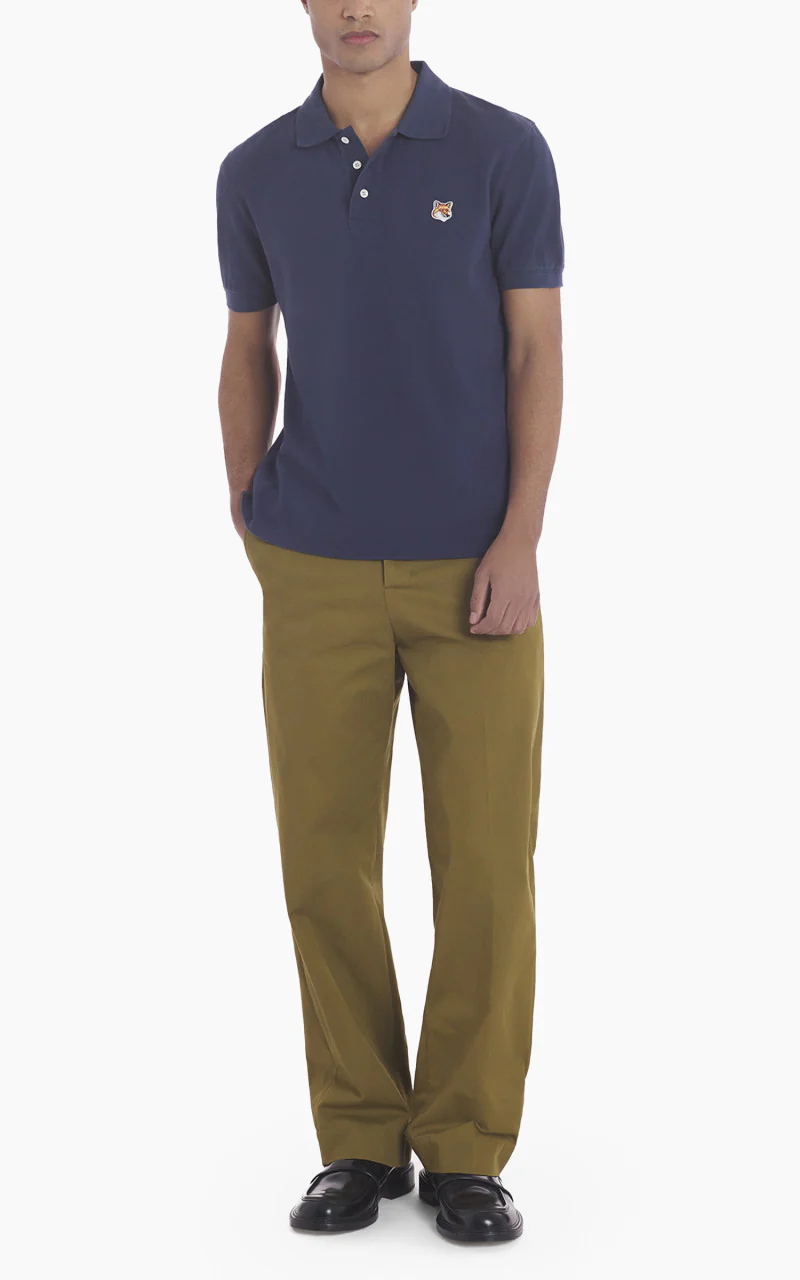 Maison Kitsuné Fox Head Patch Regular Polo Ink Blue - Image 2