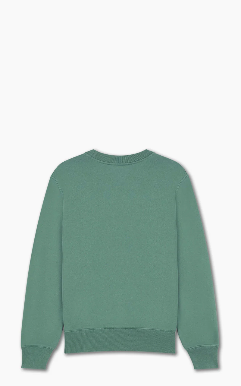 Maison Kitsuné Fox Head Patch Regular Sweatshirt Teal Grey - Image 3