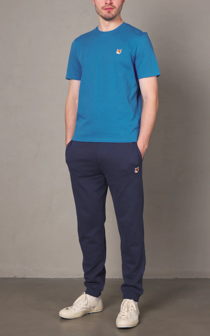 Maison Kitsuné Fox Head Patch Regular T-Shirt Enamel Blue - Image 2