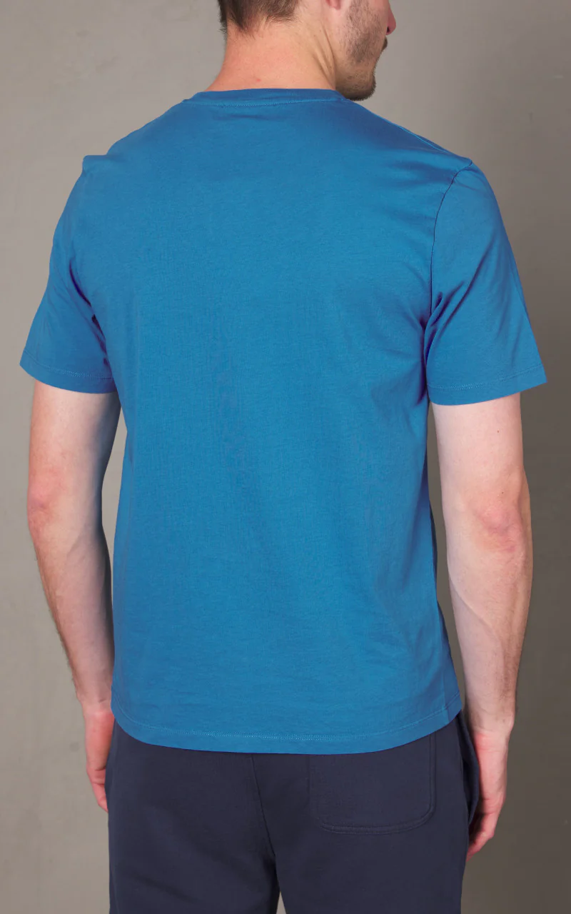 Maison Kitsuné Fox Head Patch Regular T-Shirt Enamel Blue - Image 6