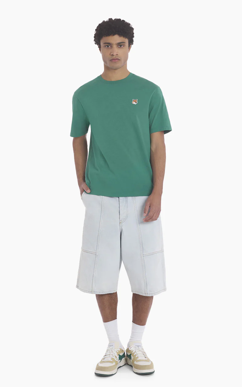 Maison Kitsuné Fox Head Patch Regular T-Shirt Pine - Image 2