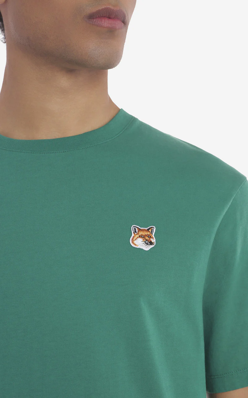 Maison Kitsuné Fox Head Patch Regular T-Shirt Pine - Image 4