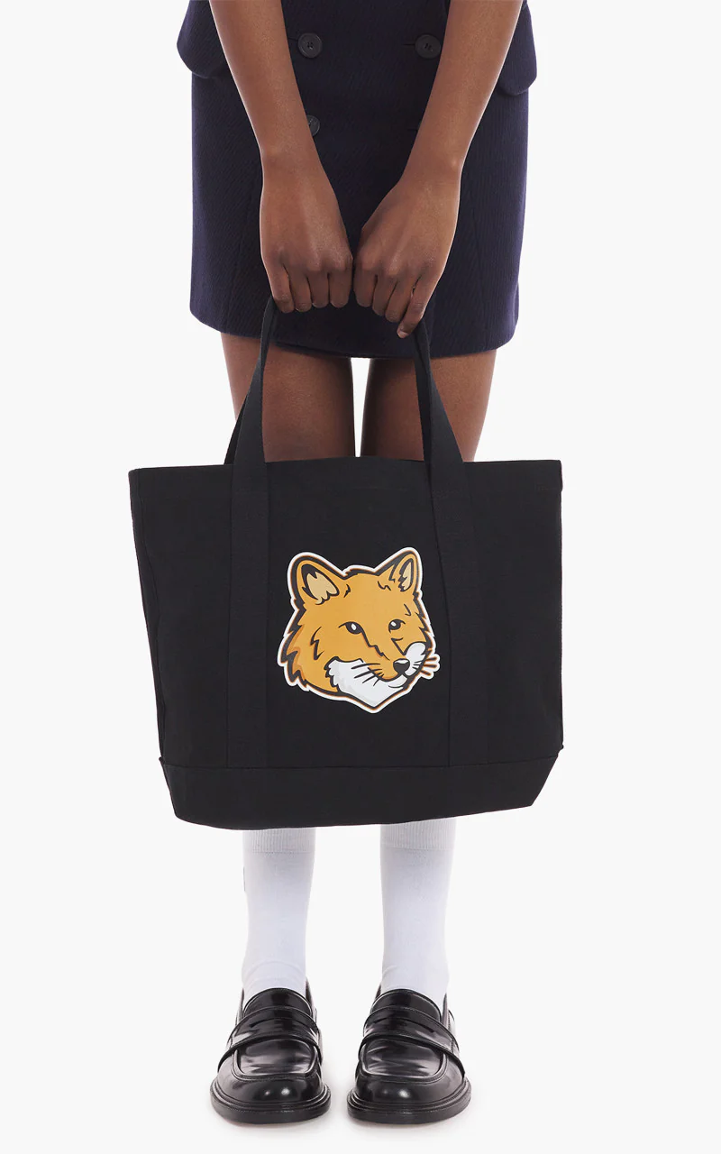 Maison Kitsuné Fox Head Tote Bag Black - Image 3