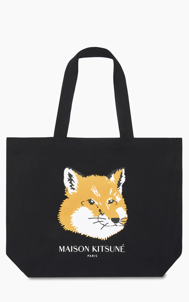 Maison Kitsuné Fox Head Tote Bag Black - Image 5