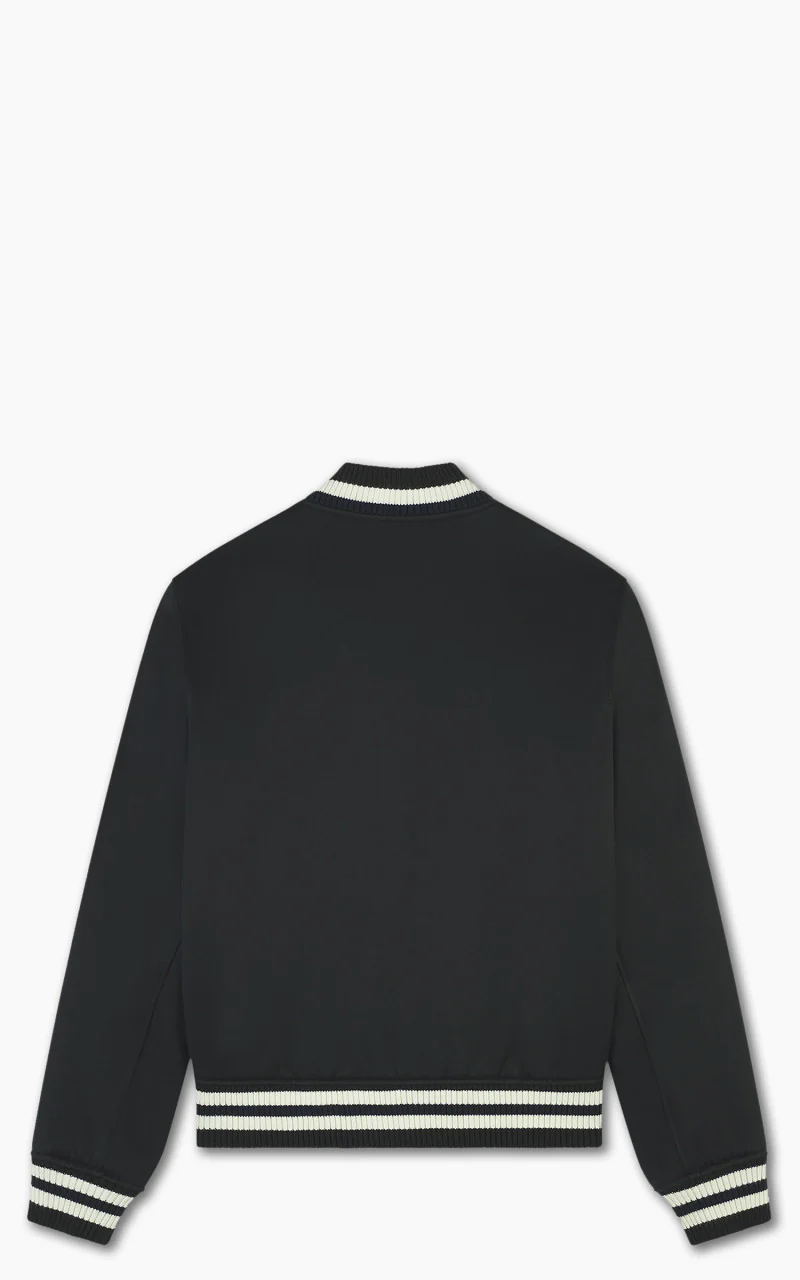 Maison Kitsuné Grey Fox Head Patch Teddy Blouson Cotton Satin - Image 3