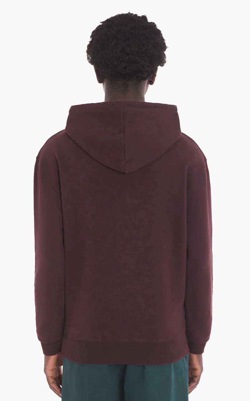 Maison Kitsuné Handwriting Regular Hoodie Dark Chocolate - Image 6
