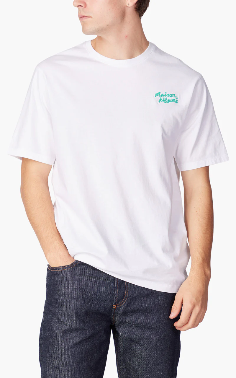 Maison Kitsuné Handwriting Regular T-Shirt White - Image 4
