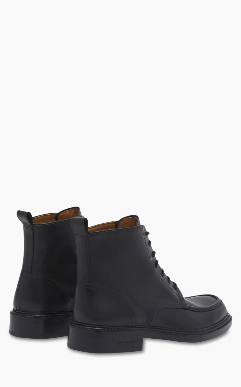 Maison Kitsuné Leather Lace-Up Boots Black - Image 3