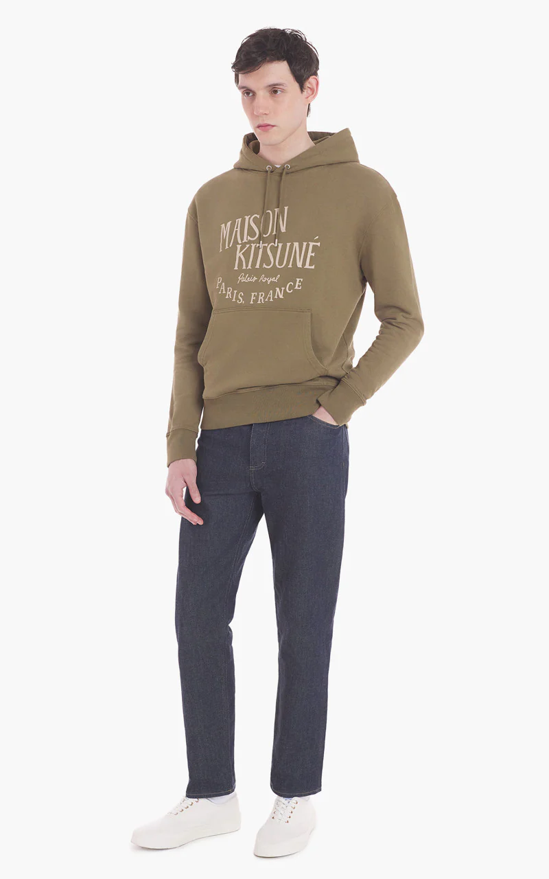 Maison Kitsuné Palais Royal Classic Hoodie Khaki - Image 2