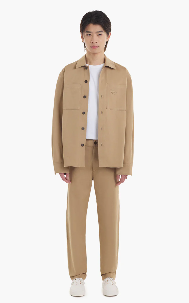 Maison Kitsuné Snaps Overshirt Beige - Image 4