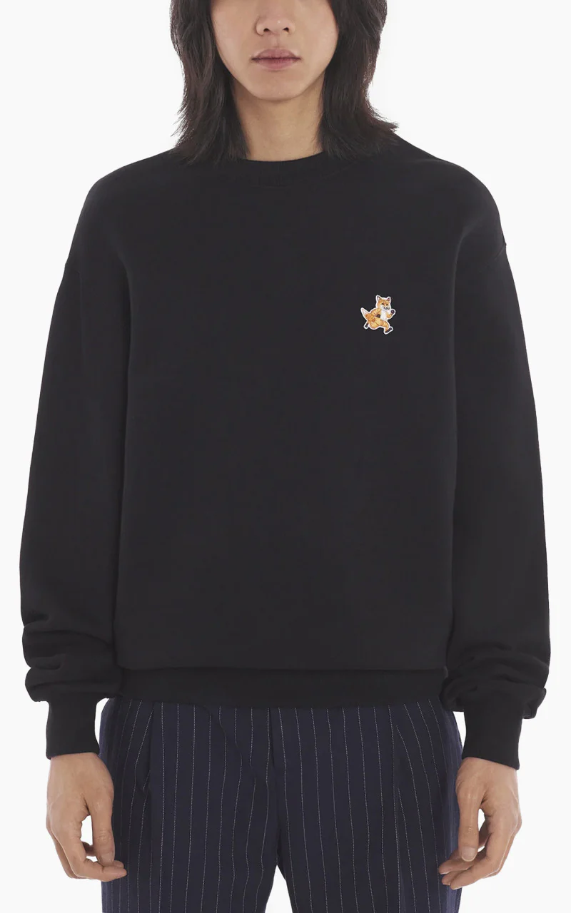 Maison Kitsuné Speedy Fox Patch Comfort Sweatshirt Black - Image 4