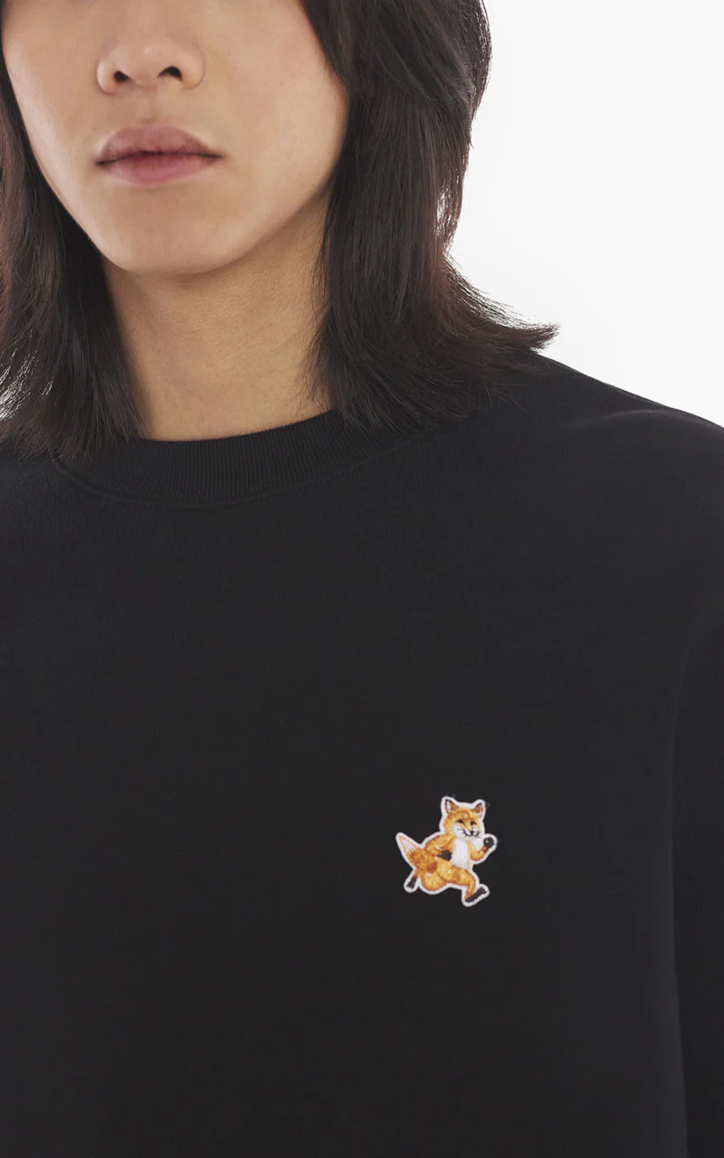 Maison Kitsuné Speedy Fox Patch Comfort Sweatshirt Black - Image 5