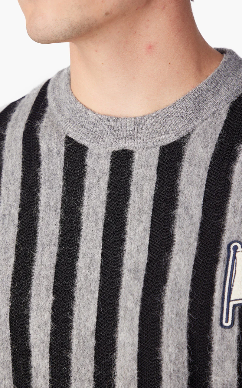 Maison Kitsuné Striped Comfort Jumper Black/Stone Stripes - Image 5