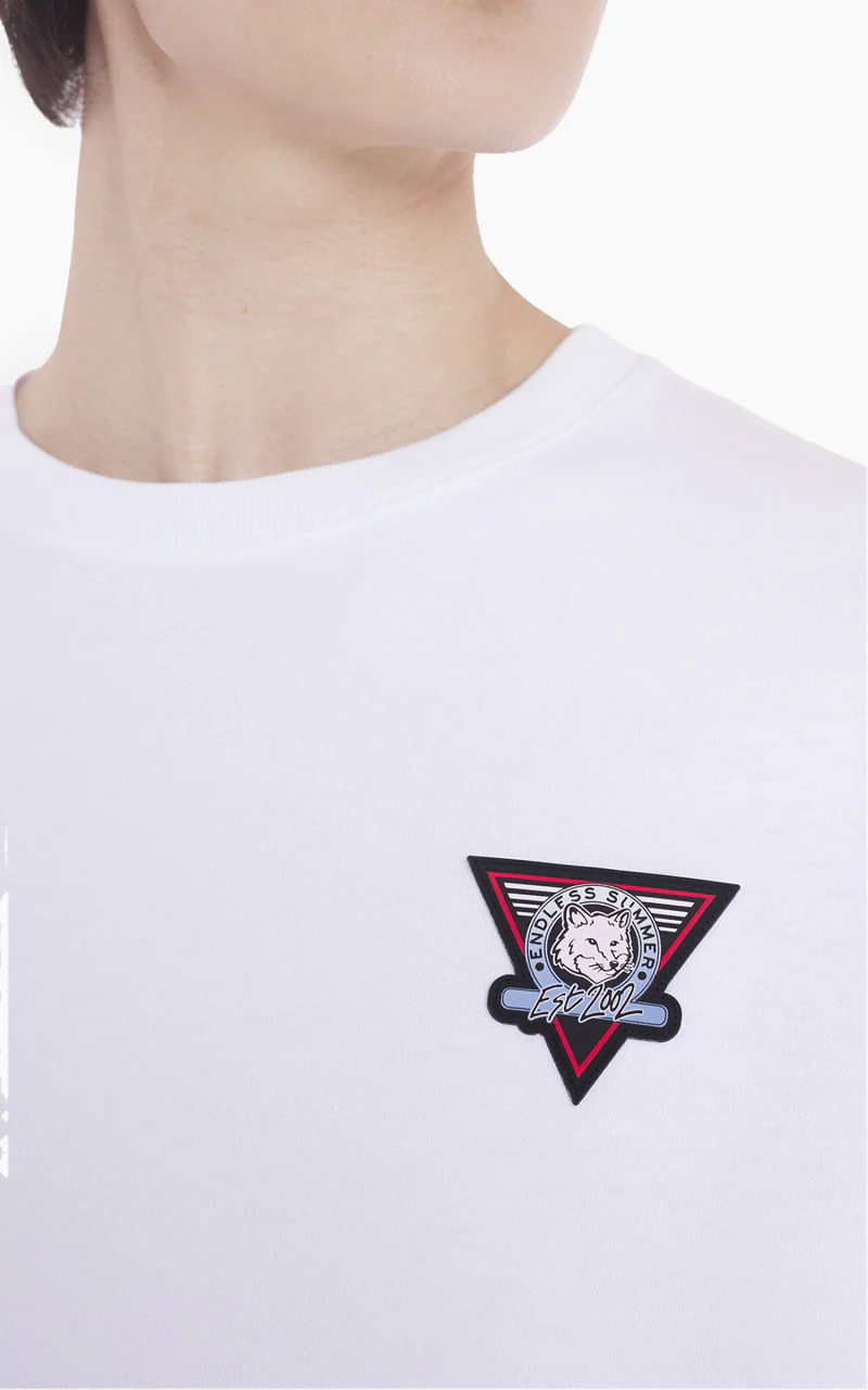 Maison Kitsuné Surf Collage Oversize T-Shirt White - Image 6