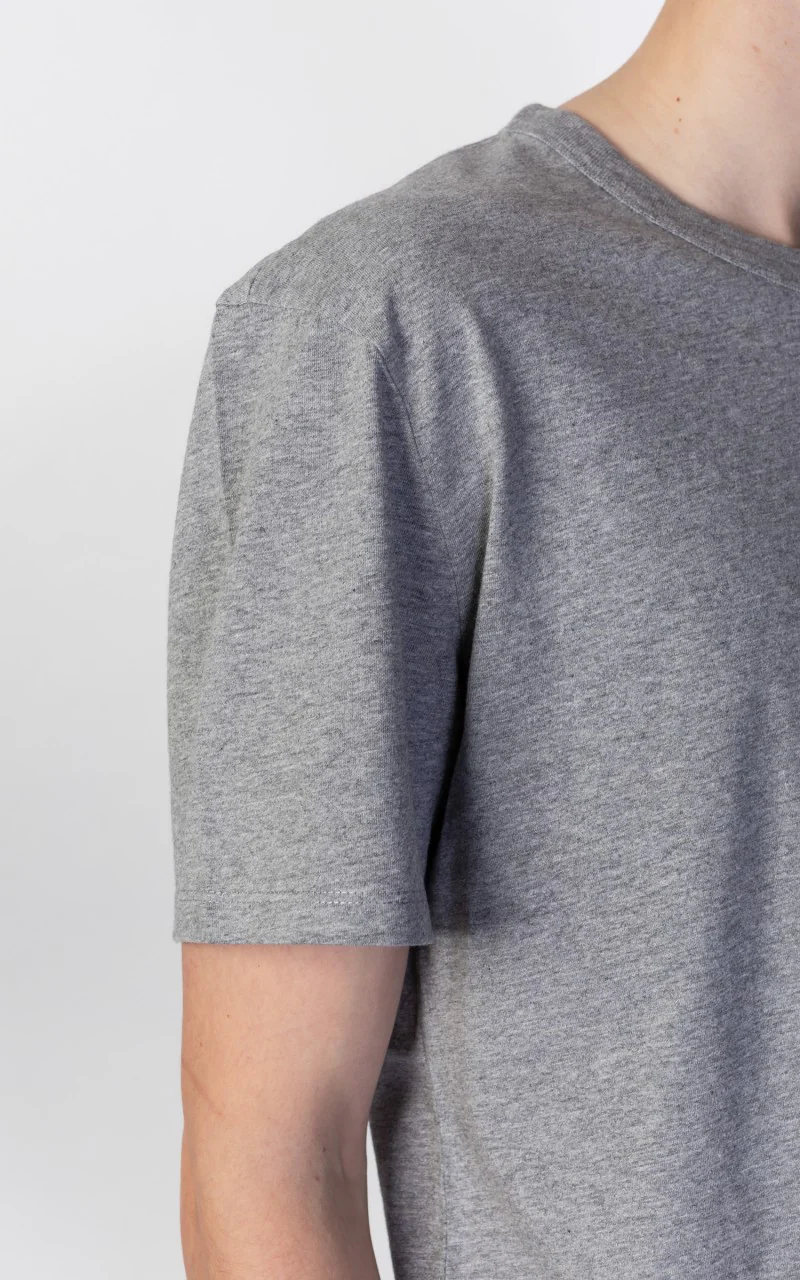 Maison Kitsuné T-Shirt Fox Head Patch Grey - Image 5