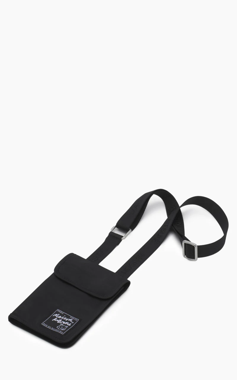 Maison Kitsuné The Traveller Neck Pouch Black - Image 2