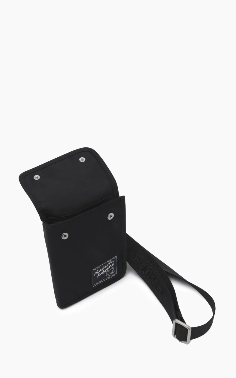 Maison Kitsuné The Traveller Neck Pouch Black - Image 5