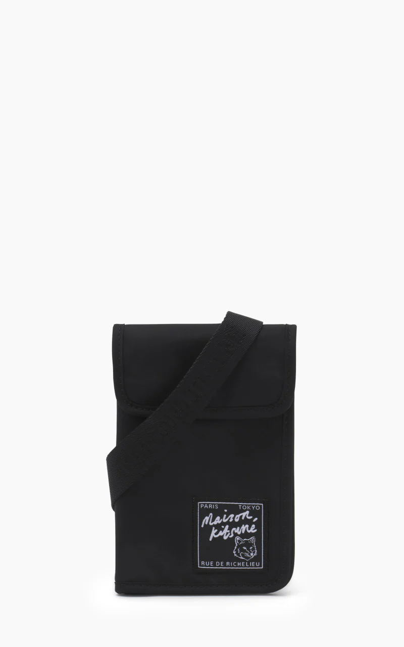 Maison Kitsuné The Traveller Neck Pouch Black - Image 6