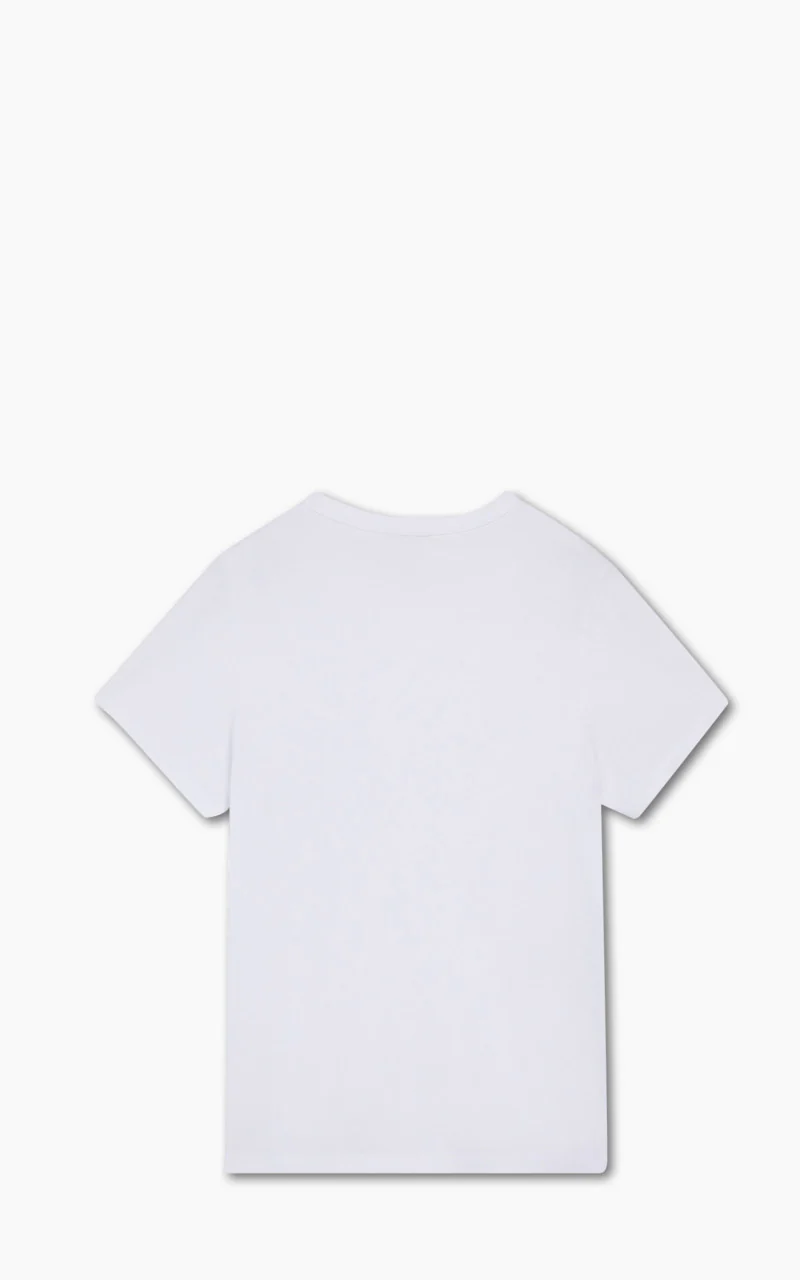 Maison Kitsuné Tricolor Fox Patch Classic Pocket T-Shirt White - Image 3
