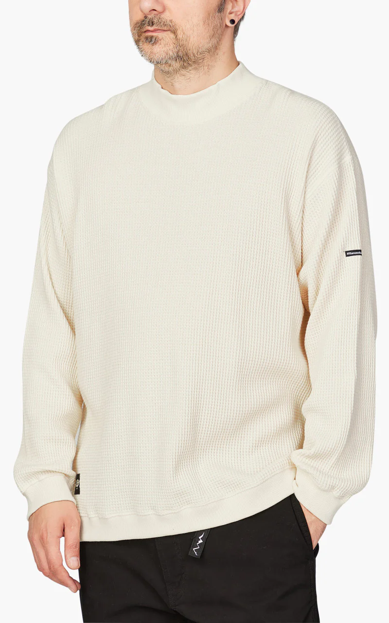 Manastash Heavy Snug Thermal Mock Neck Natural - Image 4