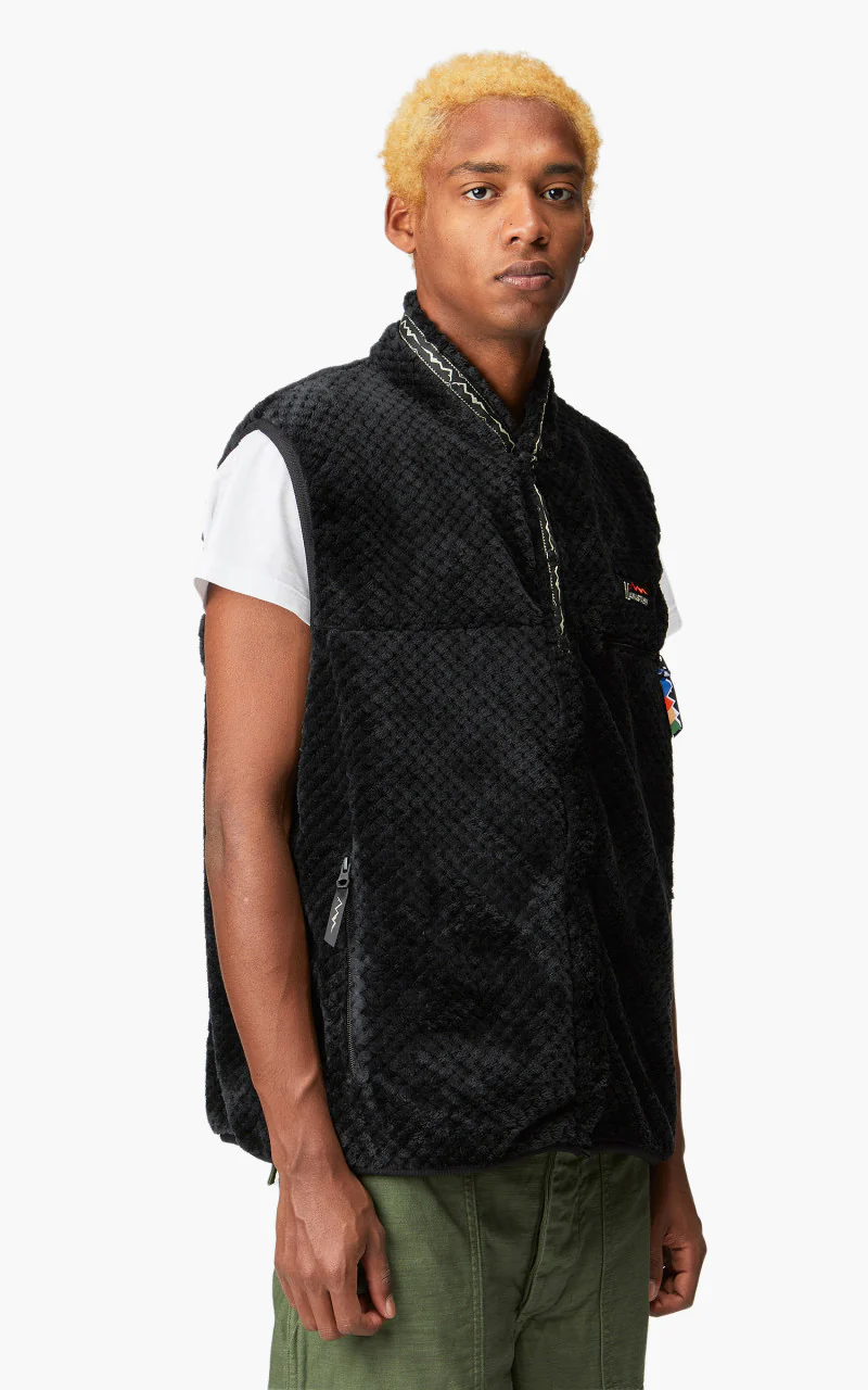 Manastash Thermal Fleece Vest Black - Image 5