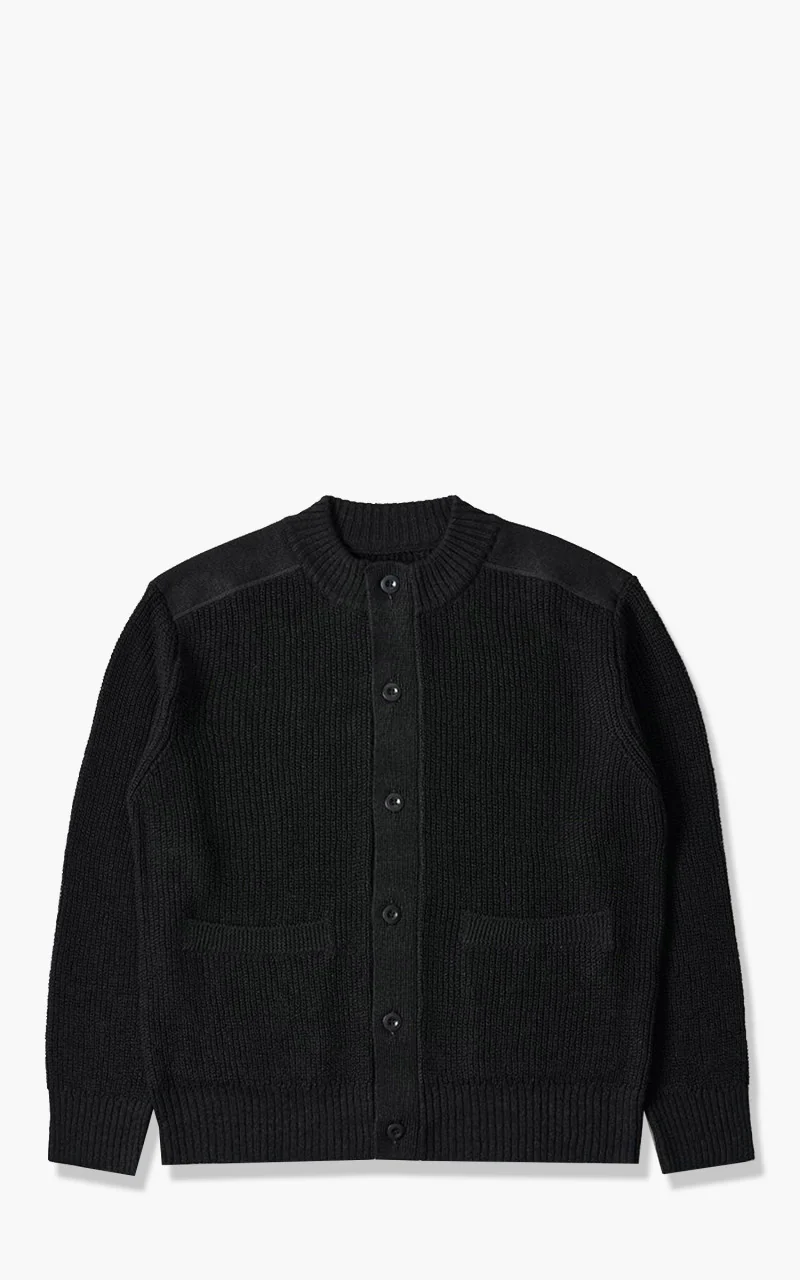 Margaret Howell‎ MHL. Military Cardigan Linen Wool Black
