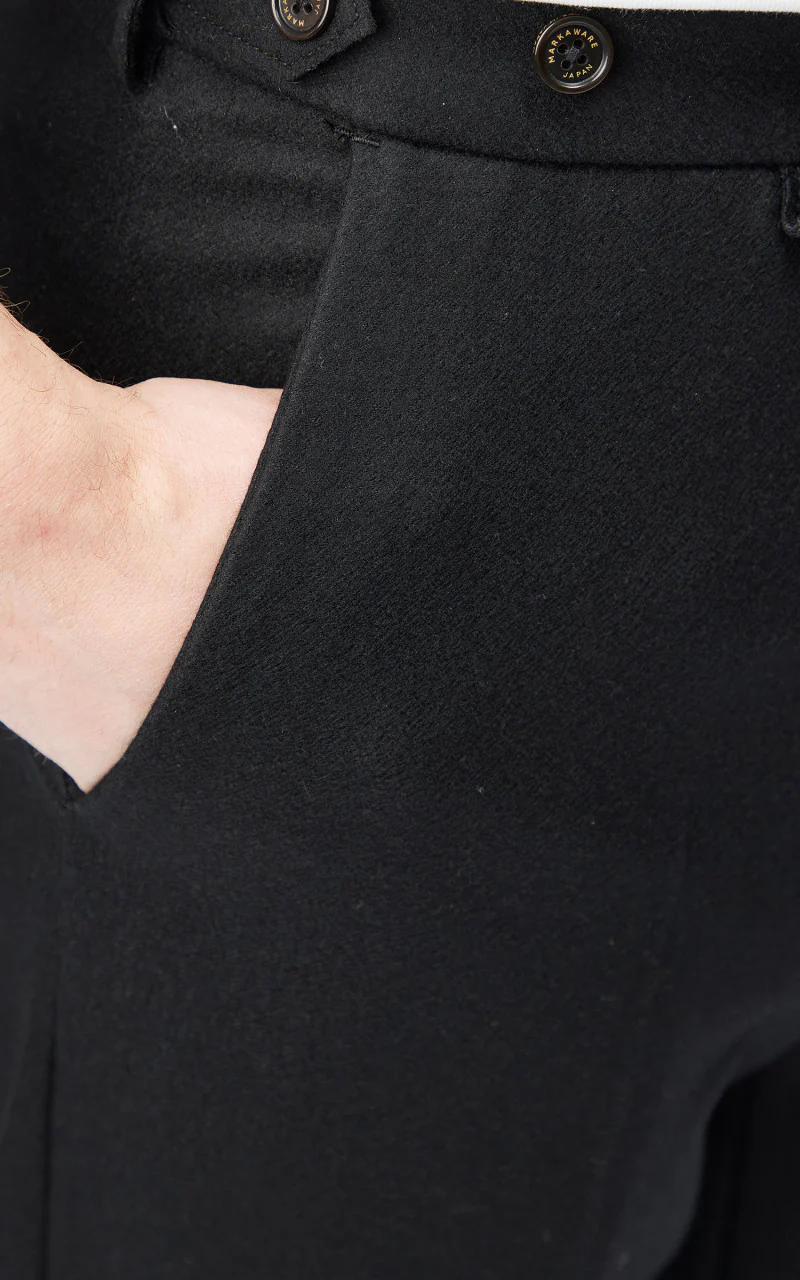 Markaware Flat Tapered Trousers Black - Image 7