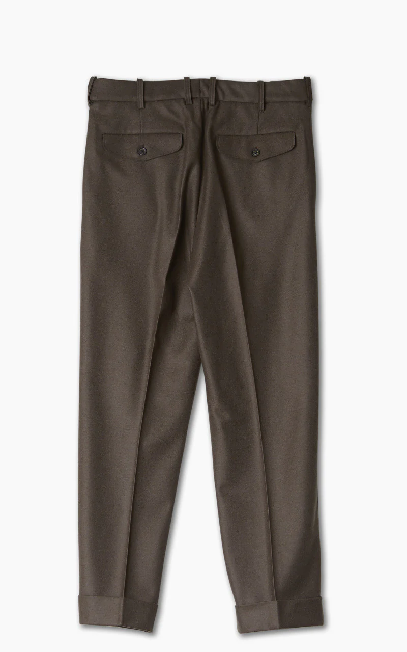 Markaware Flat Tapered Trousers Brown - Image 4