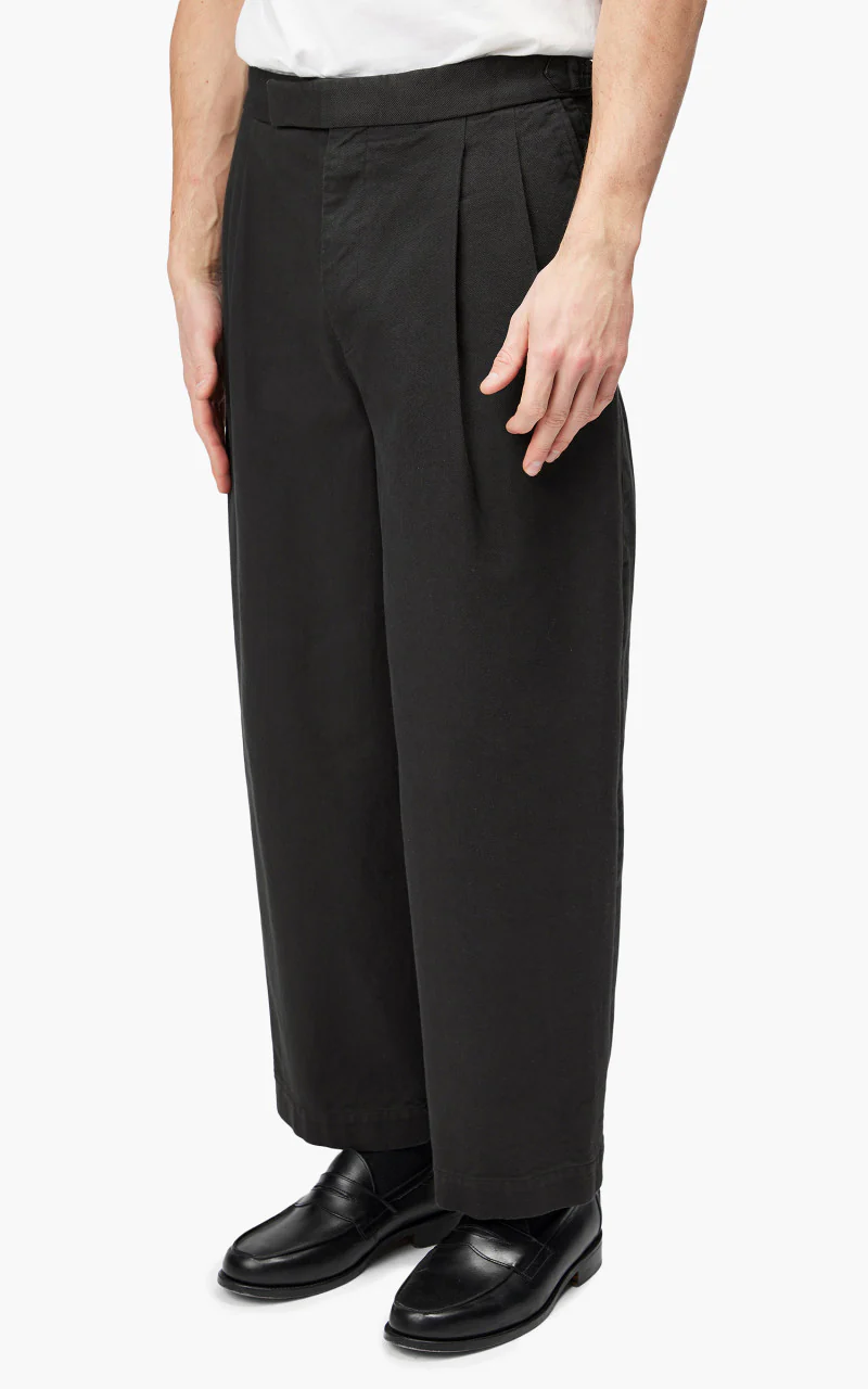 Markaware 'Marka' Officer Pants 2-Tuck Wide Charcoal - Image 3