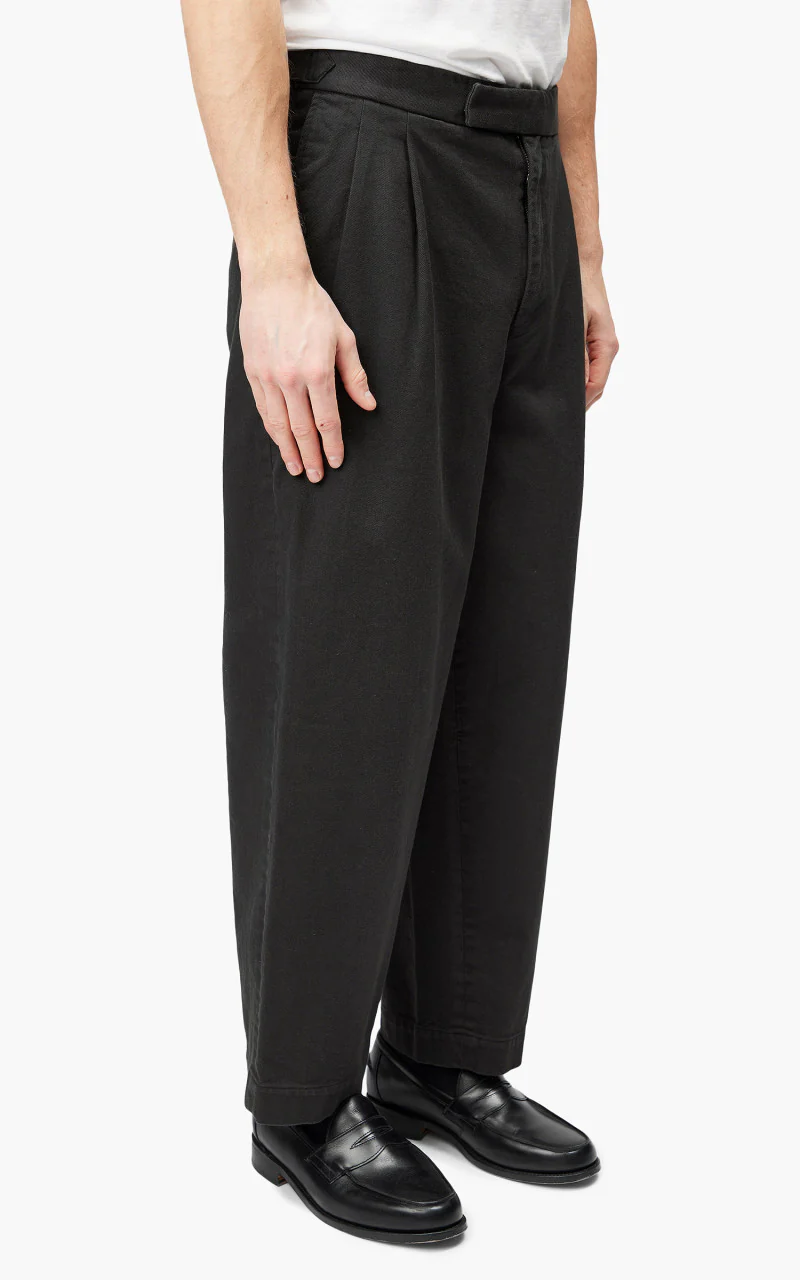 Markaware 'Marka' Officer Pants 2-Tuck Wide Charcoal - Image 6