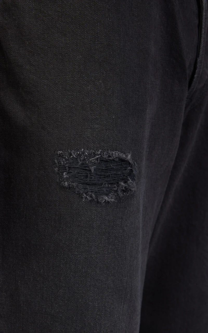 Markaware 'Marka' Straight Fit Jeans 12oz Black Damaged & Repaired - Image 5