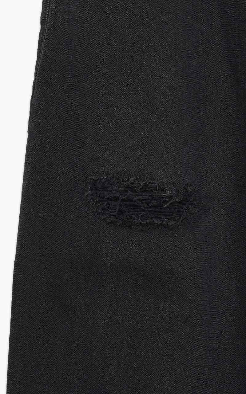 Markaware 'Marka' Straight Fit Jeans 12oz Black Damaged & Repaired - Image 7