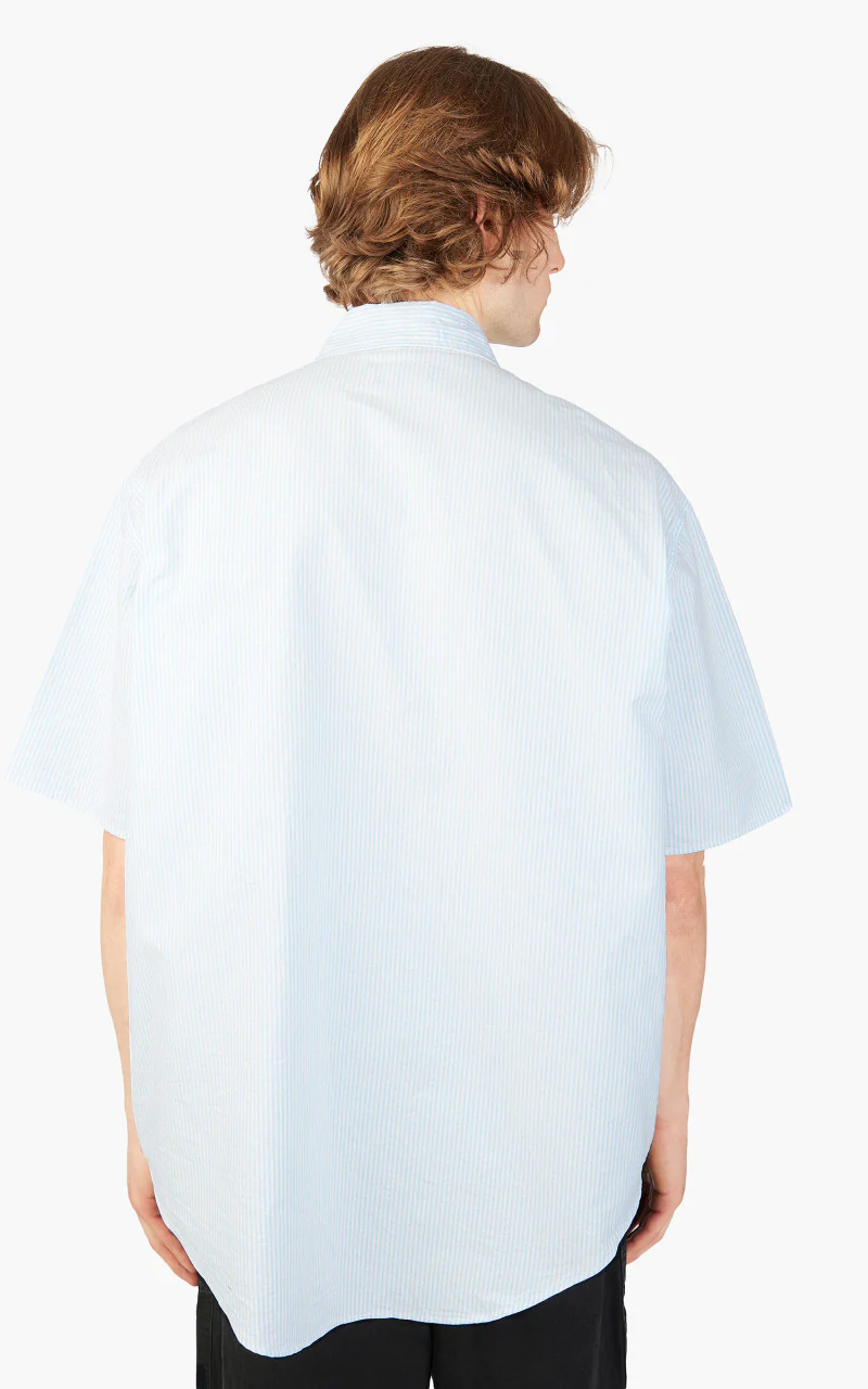 Markaware 'Marka' Work Shirt S/S Saxe Stripe - Image 3