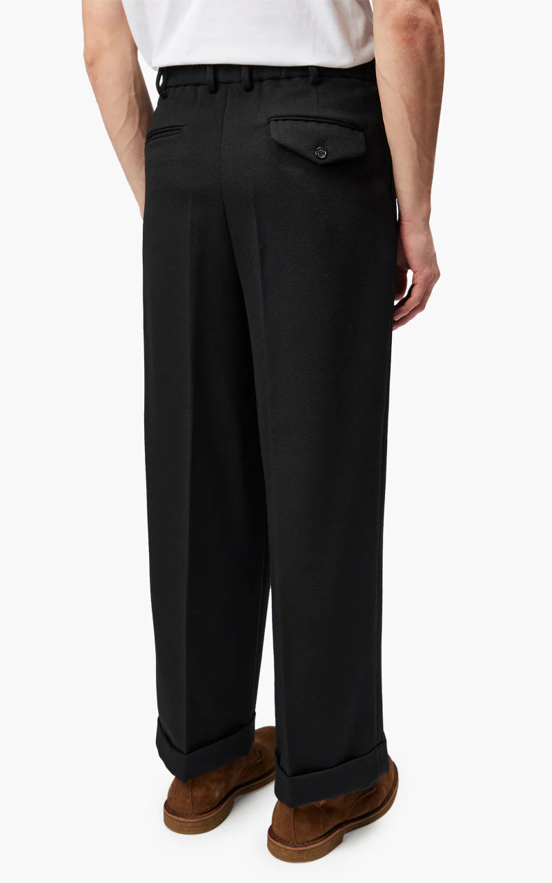 Markaware Pleated Wide Trousers Black - Image 4