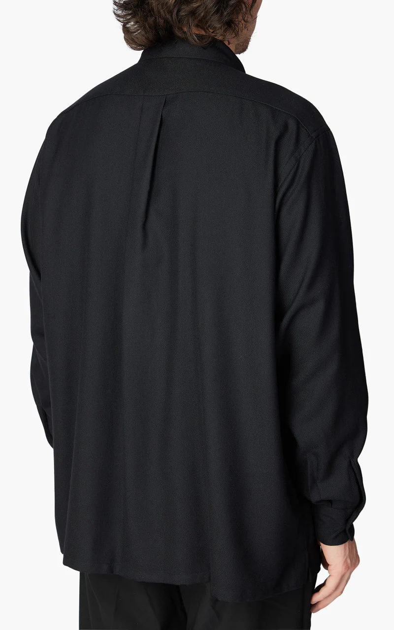 Markaware Viyella Open Collar Shirt Black - Image 6