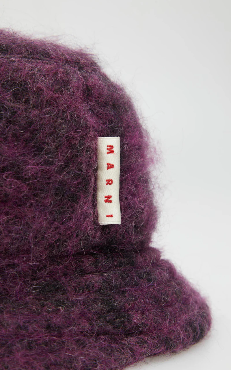 Marni Bucket Hat Brushed Wool Dry Rose - Image 3
