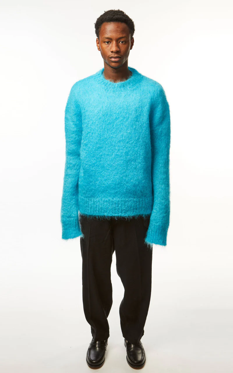 Marni Crewneck L/S Knit Sweater Turquoise - Image 2