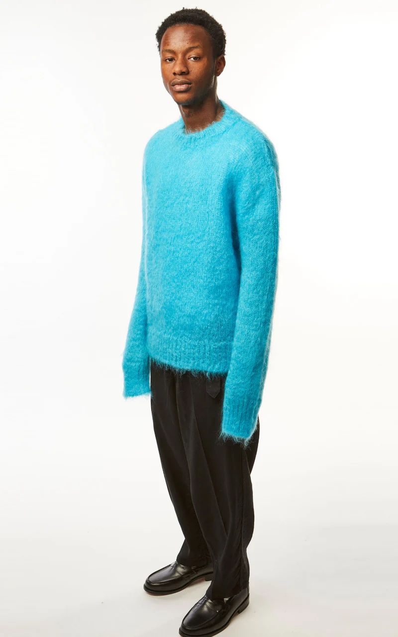 Marni Crewneck L/S Knit Sweater Turquoise - Image 3